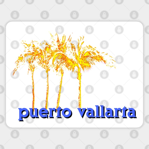 puerto vallarta palms 1 Sticker by amigaboy